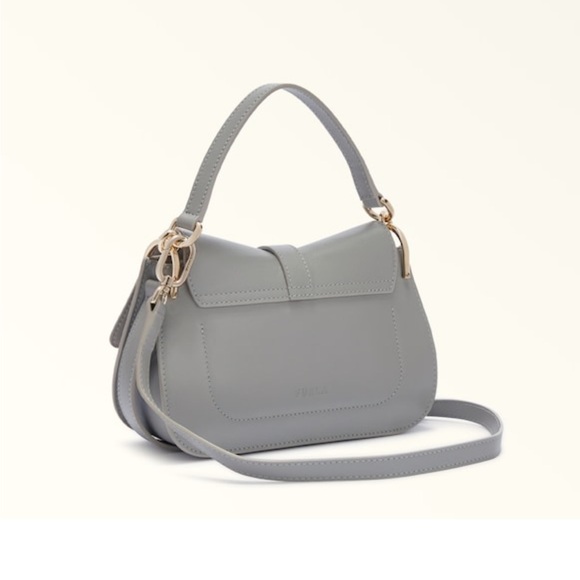 BRAND NEW FURLA FLOW TOP HANDLE MINI BAG IN CENERE - Picture 3 of 16